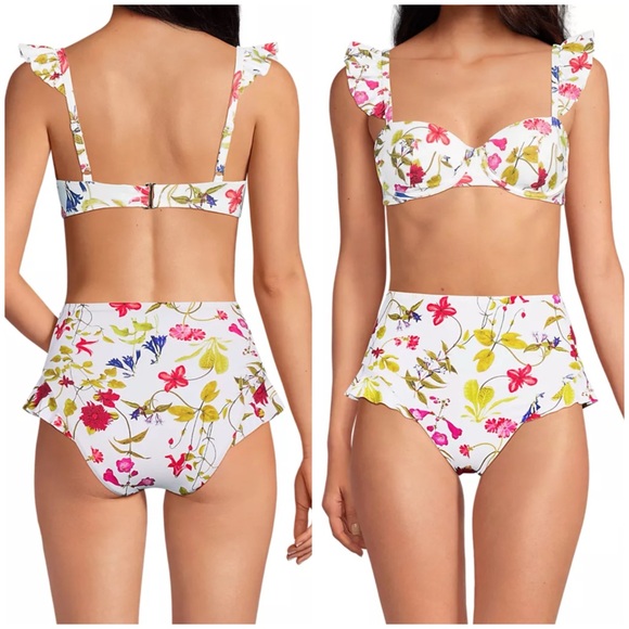 Lands end Balconnette Underwire Bikini set flower - Picture 3 of 3